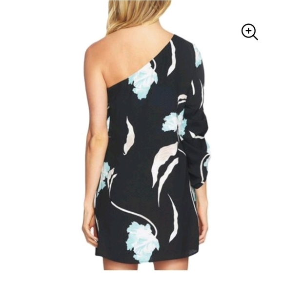 1. State twilight hour aline one shoulder Mini Floral dress Summer Cocktail - Picture 2 of 4